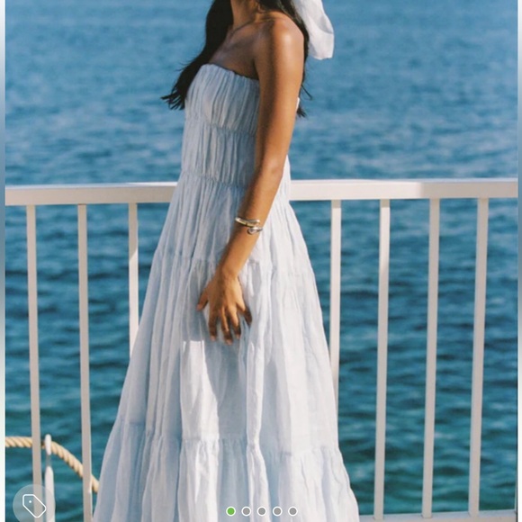 artie cornflower ramie midi dress ARTIE CORNFLOWER RAMIE MIDI DRESS  DISSH